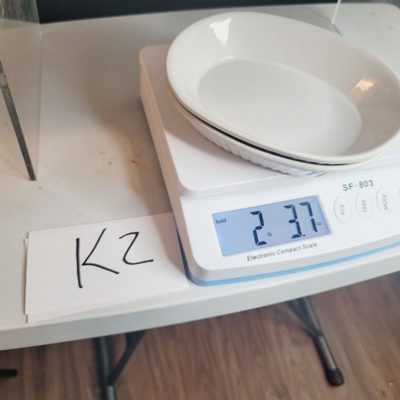 Set of 2 VINTAGE White Fluted Oval Creme Brulee/Quiche Baking Dishes/Ramekins - Picture 6 of 6